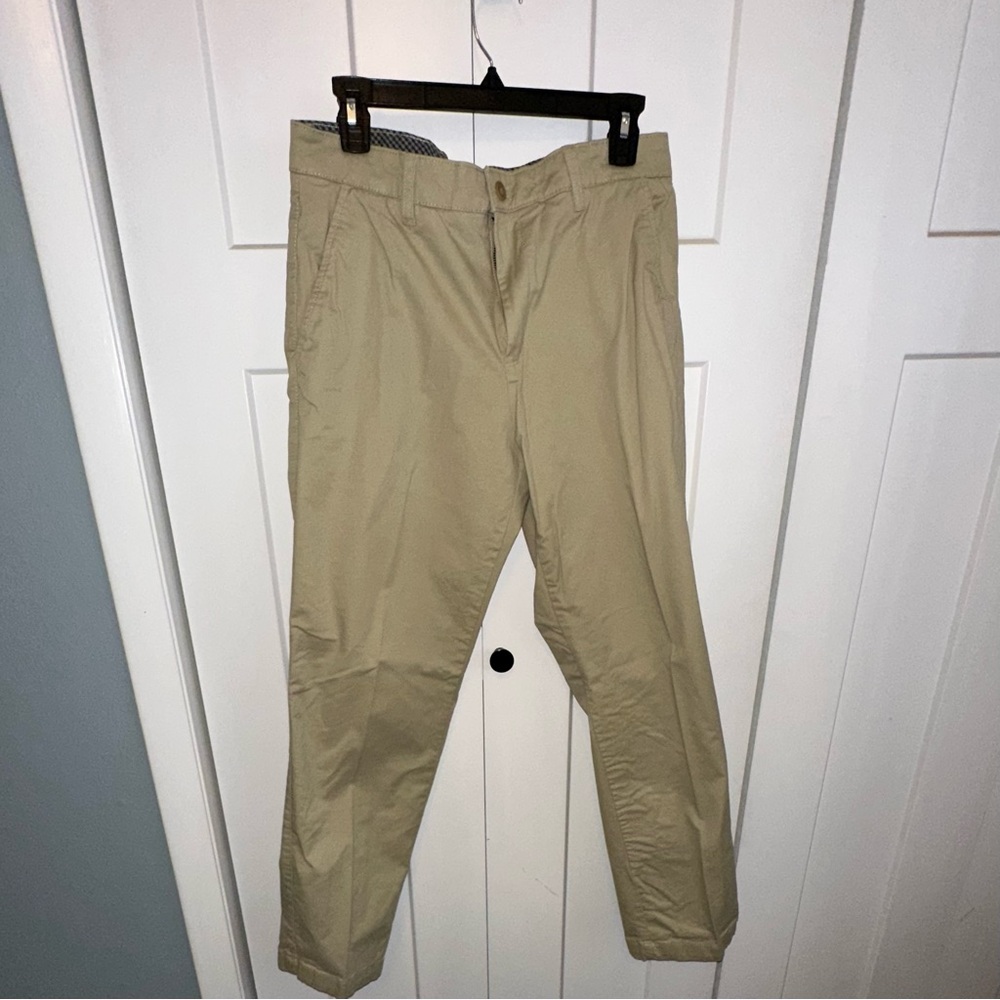 Tan Cotton Blend Chinos Relaxed Fit